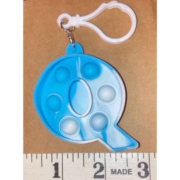 ☀️3/$12☀️ Letter “Q” Pop Toy Fidget Toy Keychain - Picture 3 of 4